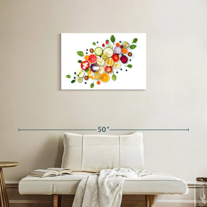 Tranches d'aliments sains Yarlin, H 20 po x l 30 po
