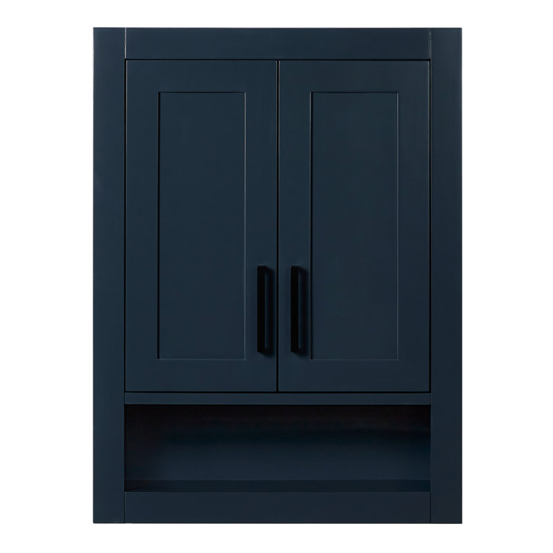 Armoire murale en bois massif H 31 po x l 23,1 po, Bleu marine , H 31 po x l 23,1 po x P 21,5 po