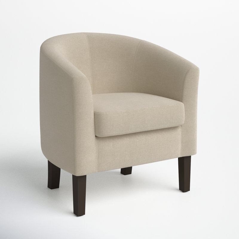 Fauteuil demi-tonneau de 26,77 po Munson, Lin beige