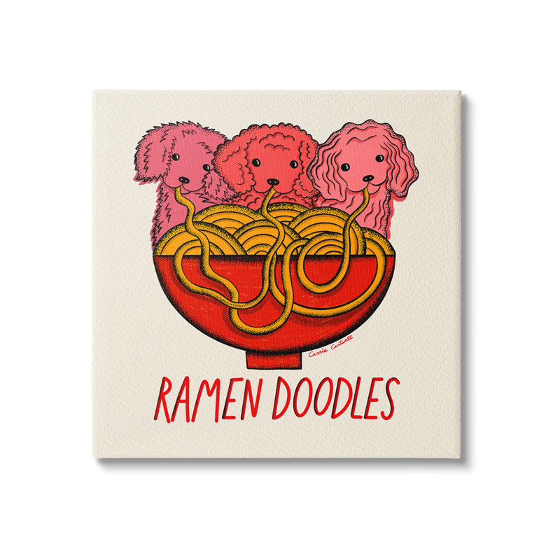 "Drôle de ramen" par Carrie Cantwell, H 30 po x l 30 po