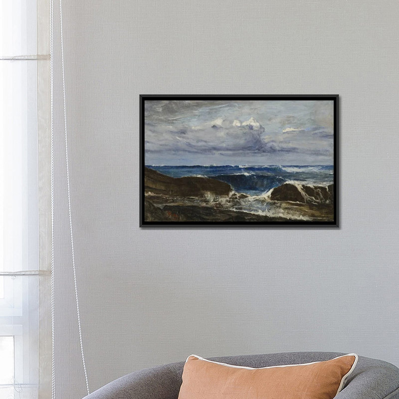 Print, 45.72 cm H x 66.04cm W x 4.445cm D, Black