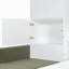 Grand lit escamotable mural avec canapé et tablettes, panneau vert, canapé beige-1354438714