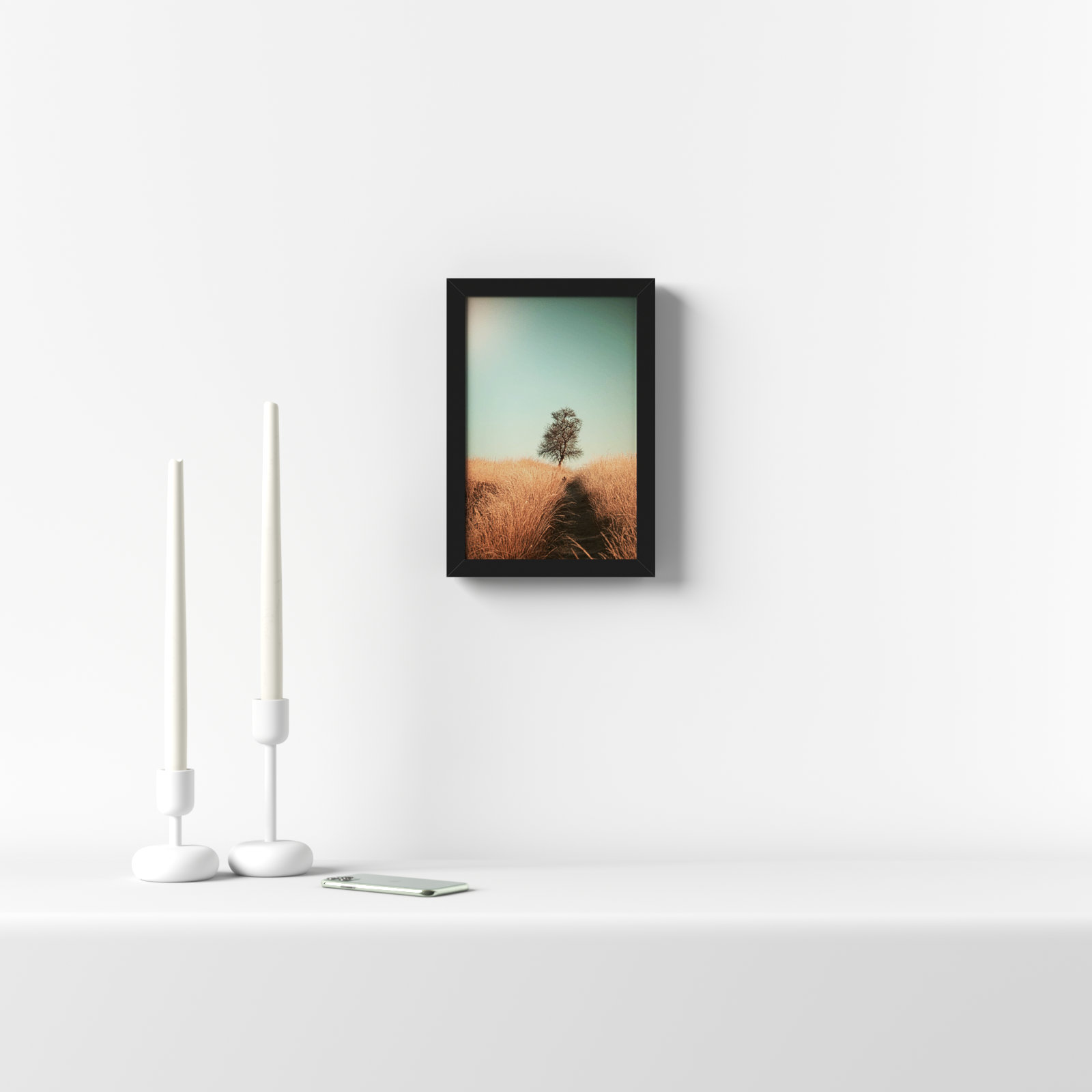 Grass And Path by Jaap Van Den, 9" W x 13" H, Black