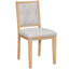 Ensemble de salle à manger fonctionnel rétro TREXM 5 pièces comprenant une table ronde extensible et 4 chaises rembourrées pour salle à manger et salon (naturel)