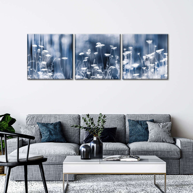 Ensemble de 3 pièces Floral Summer Dreams On Canvas, H 8 po x l 26 po x P 1 po