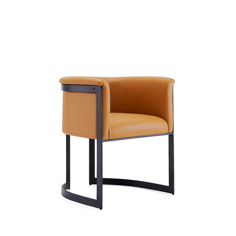 Chaise en cuir Corso, Chameau