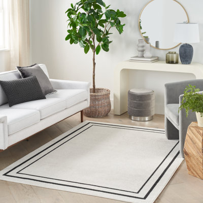 Tapis intérieur / extérieur blanc cassé Arvell