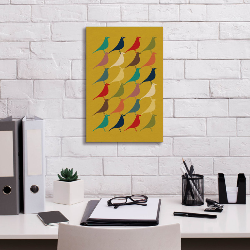 «Mid Century Modern 8» par Gary Williams, art mural sur toile, H 18 po x l 12 po x P 0,75 po