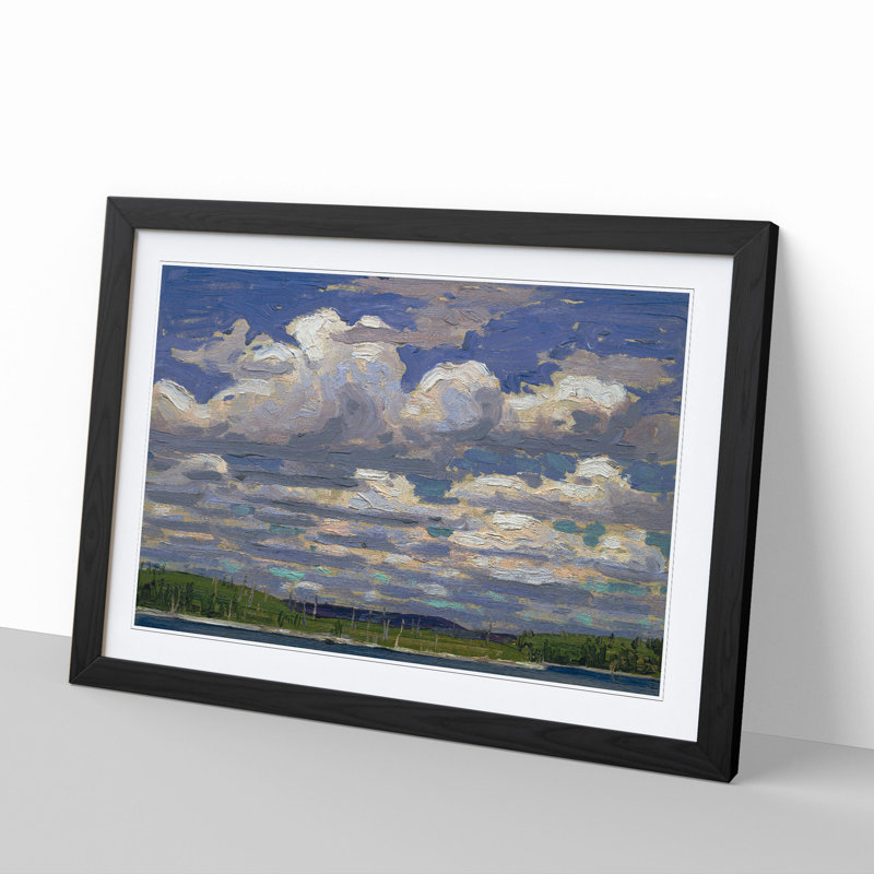 Summer Day by Tom Thomson - Picture Frame Painting, 36cm H x 48cm W x 2cm D, Black Framed