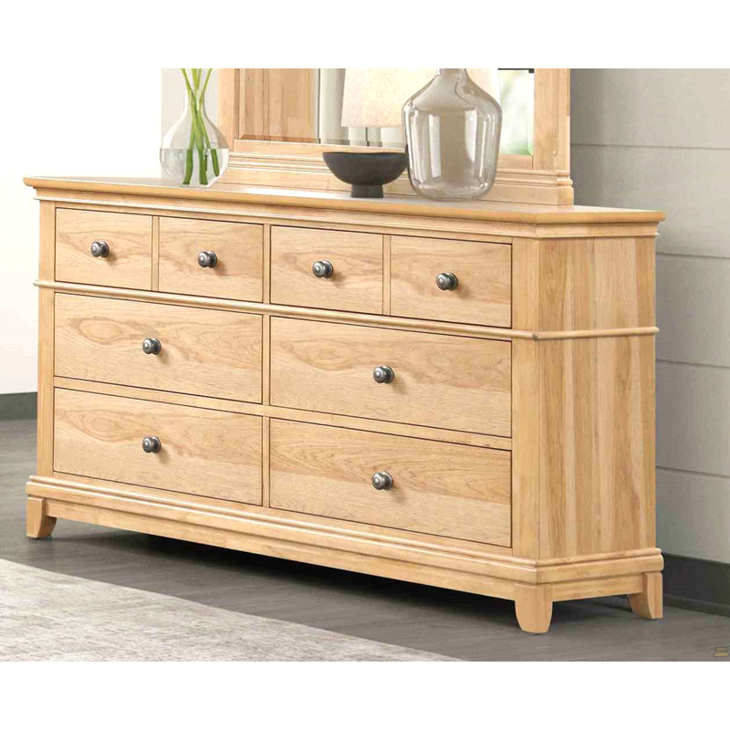 Commode 1 pièce 8 tiroirs placage de pacane