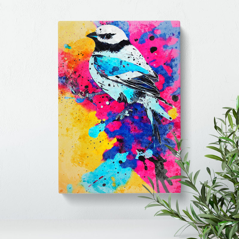 Splashed Bird No.5 Abstract - Wrapped Canvas, 60cm H x 40cm W x 3cm D