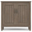 Armoire de rangement basse en bois massif l 32 po à 2 tablettes avec tablettes réglables