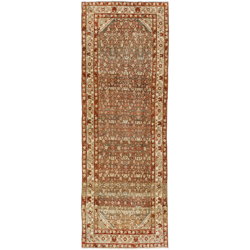 Antique One Of A Kind One-of-a-Kind 3'3" X 9'8" Hand Knotted Area Rug