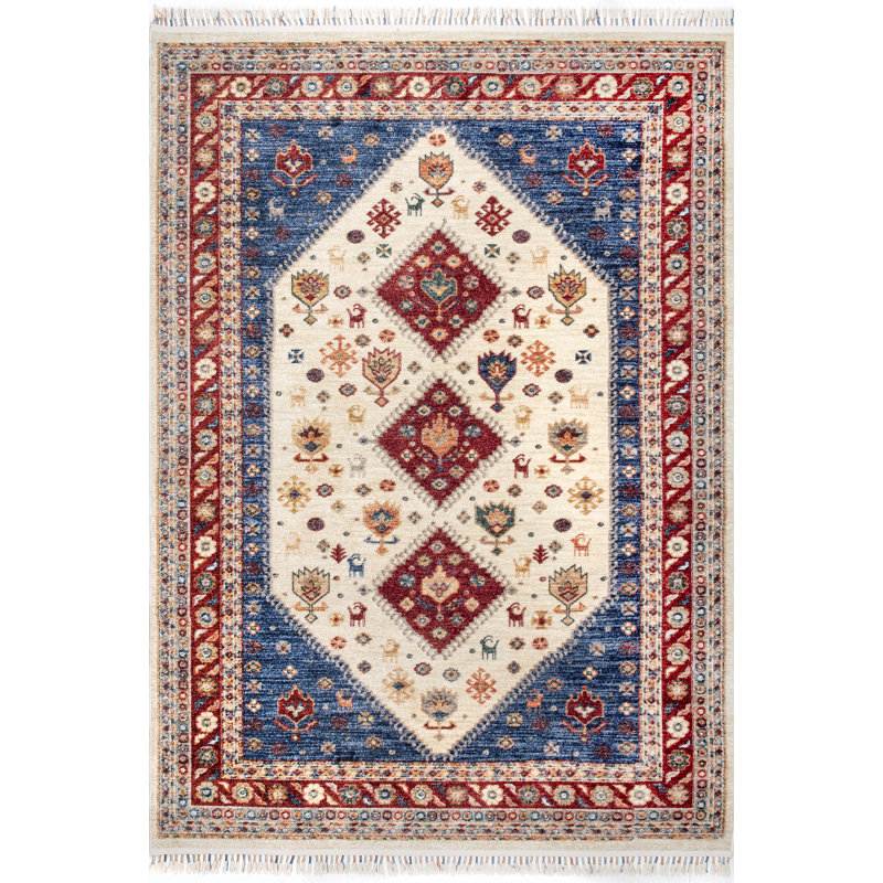 Marigny Cotton Oriental Indoor Rug, Rectangle 3' x 5'