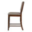 Chaise de comptoir rembourrée chêne manguier (ensemble de 2)