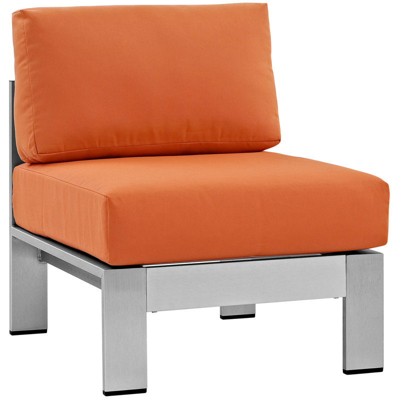 Ensemble de 3 canapés modulaires d'extérieur en aluminium Shore, Orange