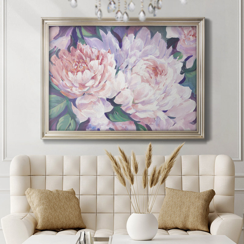Pivoines en fleurs I - reproduction d'art sur toile, L 25 po x H 21 po
