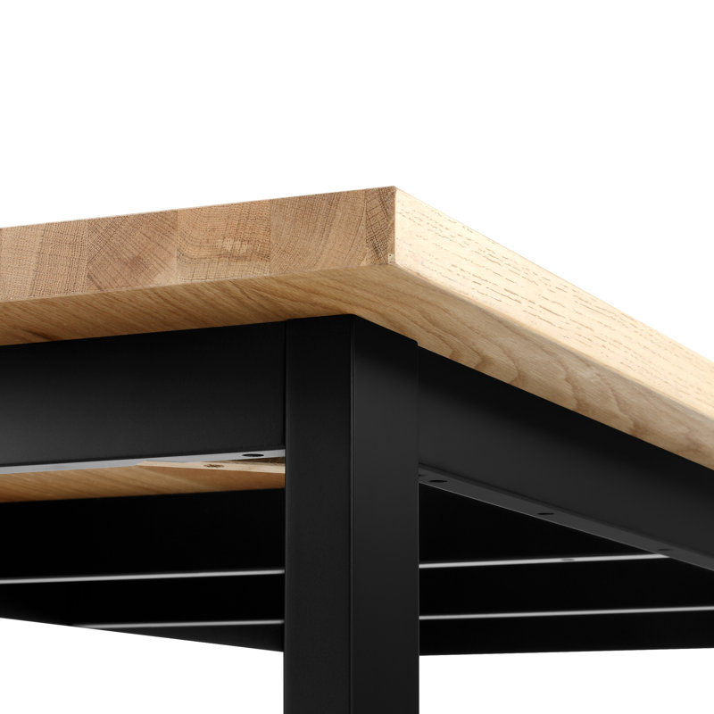 Ski-Leg Solid Wood Base Dining Table