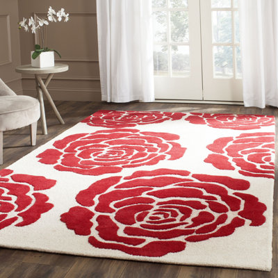 Cannen Hand Tufted Wool Floral Rug