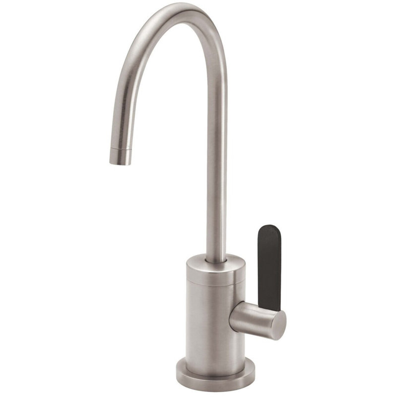 Single Handle Combo Hot & Cold Water Dispenser, Black Stick, Satin Nickel