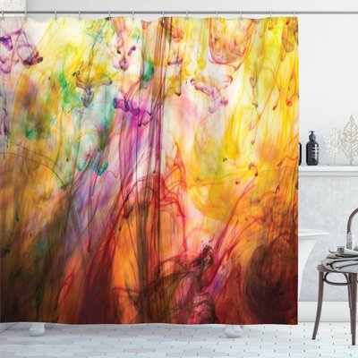 Florance Rainbow Colored Image Single Shower Curtain -  Ebern Designs, EBND3980 39393233