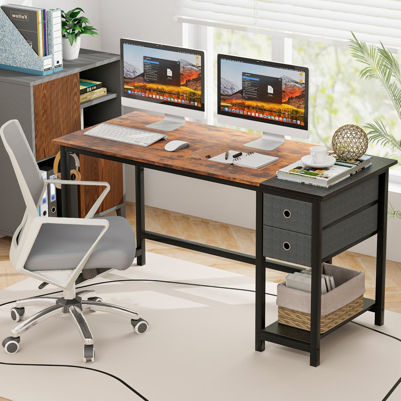 Metal Base Computer Desk