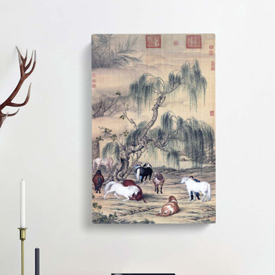 Horses by Lang Shining - Wrapped Canvas Painting