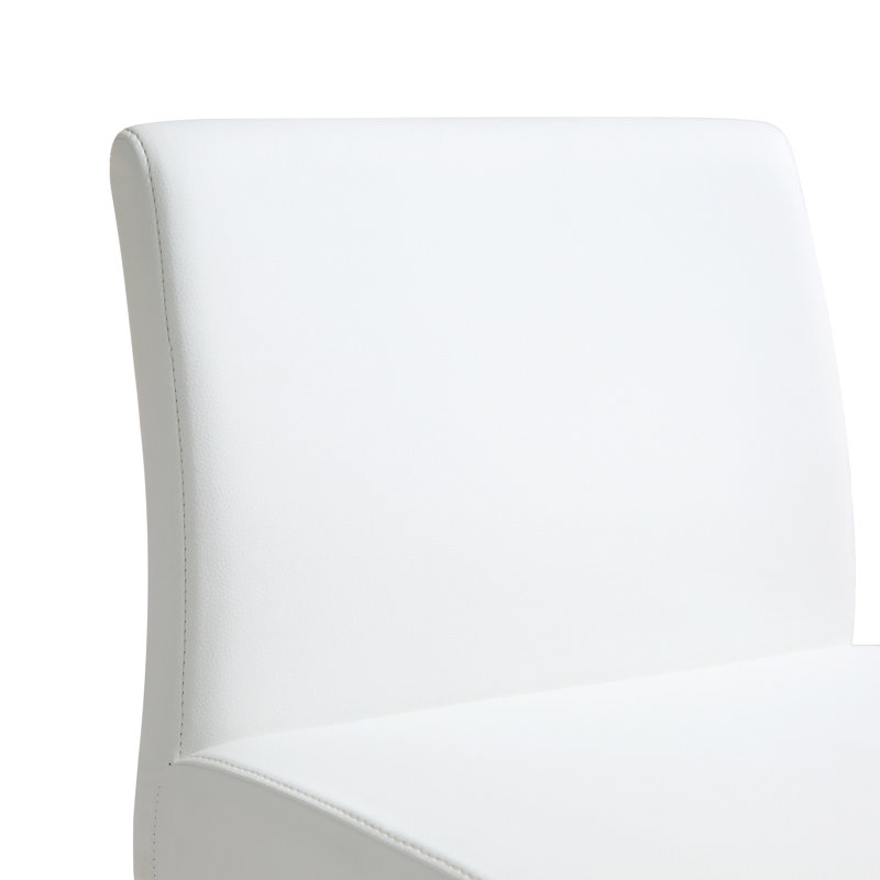 Tabouret Orville, Blanc, Tabouret de comptoir (siège d'une hauteur de 27 p, Argent
