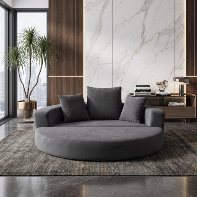 Convertible Corduroy Floor Futon Sofa Bed, Multi-functional Folding Cloud Lounge Couch with High-Density Foam for Living Room and Bedroom