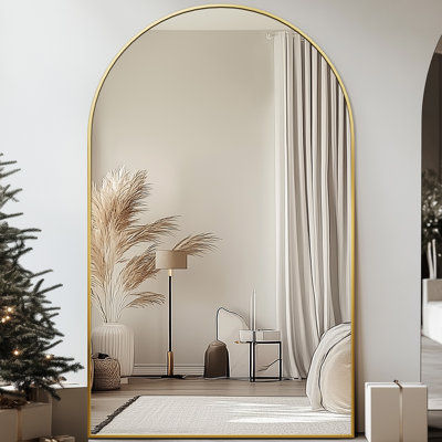 Arched  Metal Oversized Full-Length Mirror