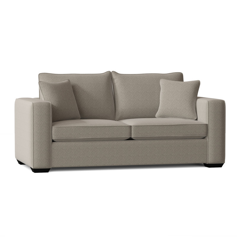 Canapé à accoudoirs carrés de 79 po avec coussins réversibles Aceyn, Sésame Hill