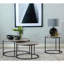 Table de bout grise et gris acier