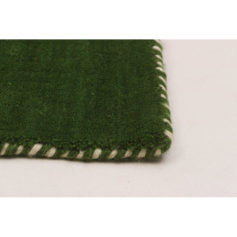 Kashkuli Gabbeh Green Rug 4'9" x 6'5"