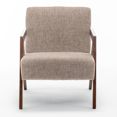 Mid Century Modern Accent Chair with Wood Frame