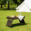 Table portable pliante en osier, brun-191740303