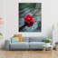 Art mural en verre trempé rouge camélia-129129558