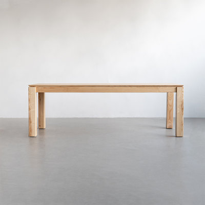 Burlywood Rectangular Solid Wood Dining Table