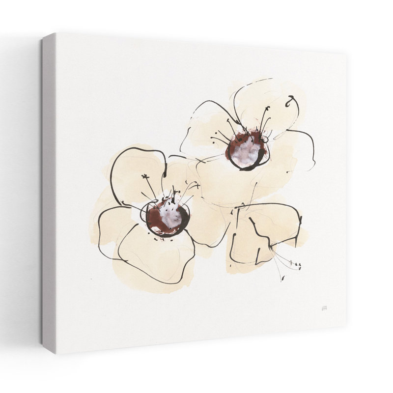 Ivoire, coquelicots iv, art contemporain des coquelicots, H 36 po x l 36 po