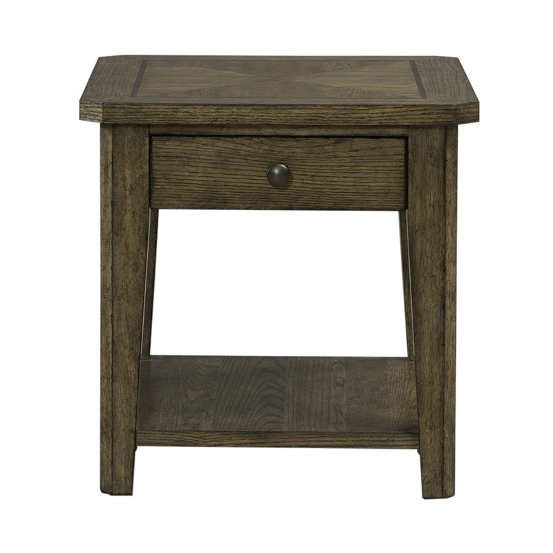  Table de bout Gertraute avec 1 tiroir et tablette