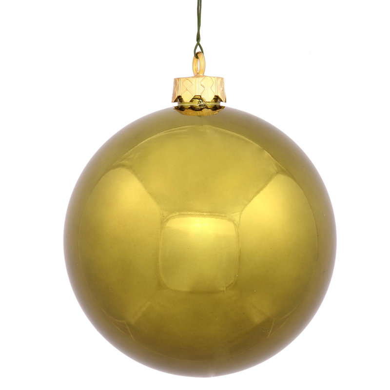 Décoration de boule décorative des Fêtes, Olive, H 6 po x l 6 po x P 6 po, Set Of 4