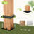 Solid Wooden Patio Gazebo with Double Roof, Netting and Curtains-105295596-112958893-105295599