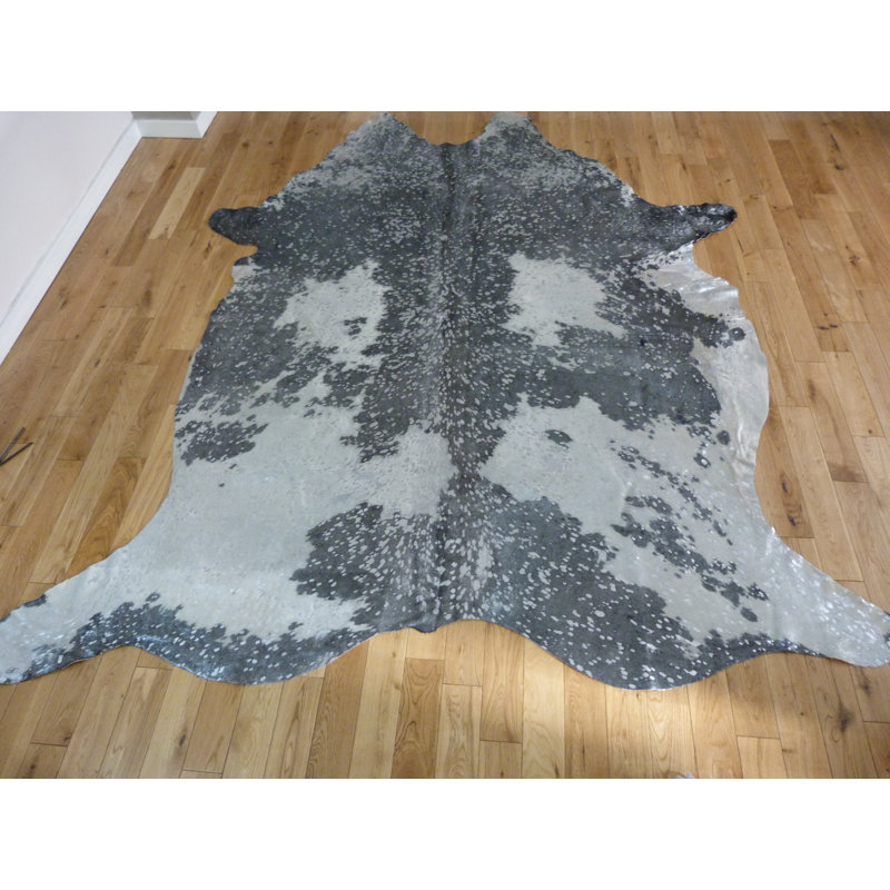 Delancey Black And White With Silver Metallic Cowhide Rug