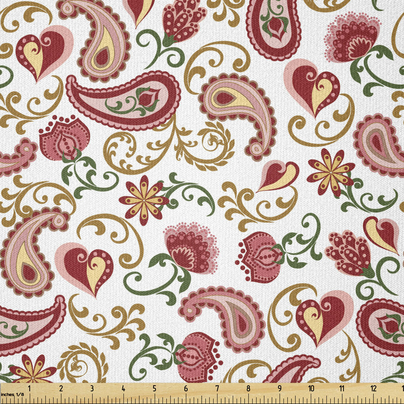 Christean Rose and Swirled Floret Buds Bohemian Lady Feminine Multi-Purpose Fabric