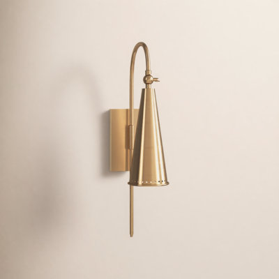 Darla Single Light Steel Dimmable Armed Sconce