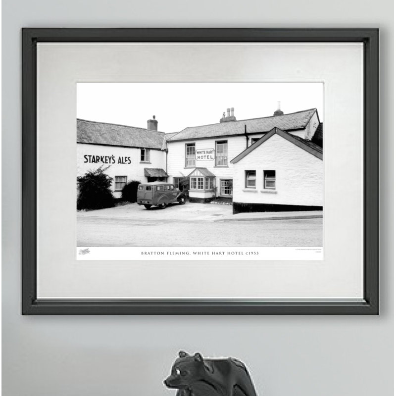 Bratton Fleming, White Hart Hotel C1955 - Single Picture Frame Print, 60cm H x 80cm W x 2.3cm D
