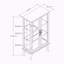 Cabinet Curio avec tablettes réglables et panneau arrière en miroir, portes en verre trempé (3 niveaux) (ampoule E26 non incluse)-436039451