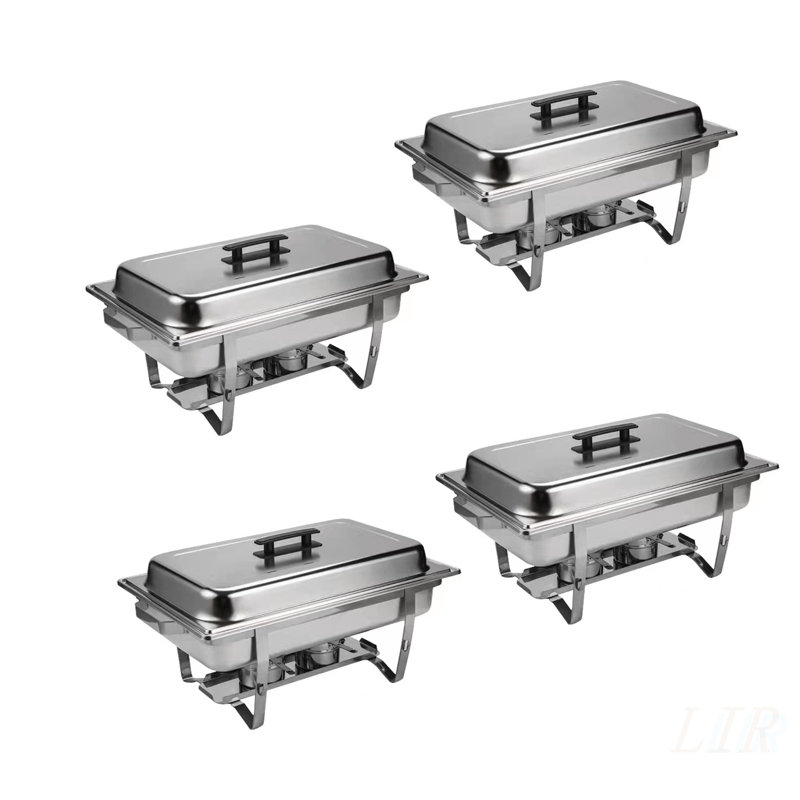 Stainless Steel Buffet Catering Dish for Home and Outdoor, Perfect for Keeping Food Fresh and Warm or Cold.