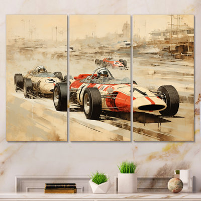 «Vintage Rally Speed Car Melody 1 - Race Tracks», art mural