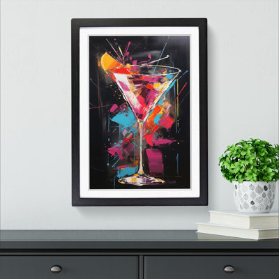 Cocktail Gestural - Framed Print