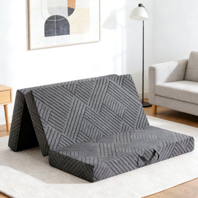 6" Tri-Fold Memory Foam Mattress, Murphy Bed Mattress With Extra Support, Portable Folding Mattress with Washable Removable Cover For Guest Use, Futon & Murphy Bed